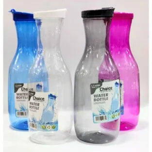 Classic Plastic Juice Bottles, 1700 ml Reusable Empty Juice Bottles with Lids for Milkshake, Plastic Bottles for Water, Juice, Milk
