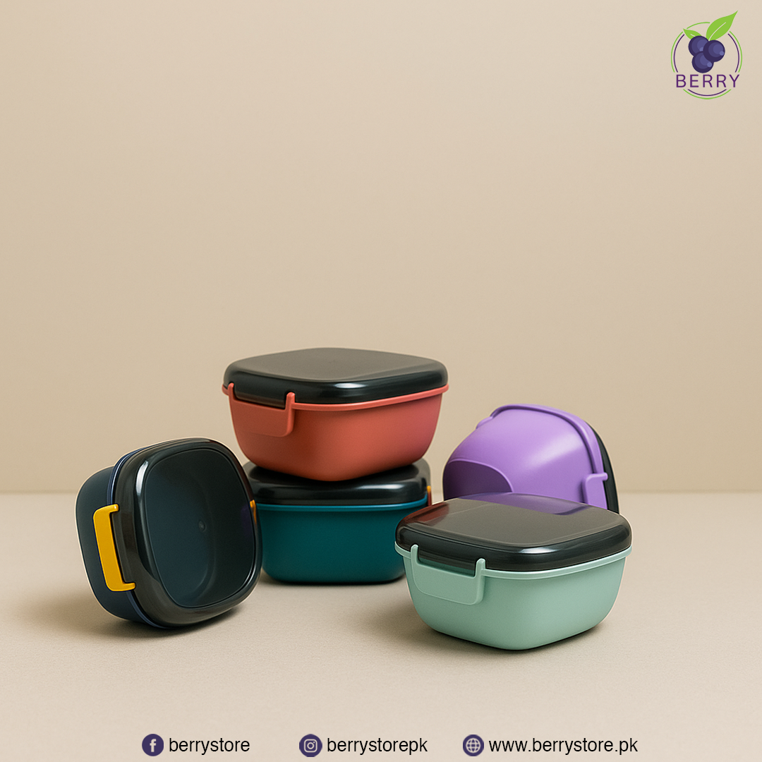 Family Pack – 2 Round + 2 Square Airtight Lunch Boxes