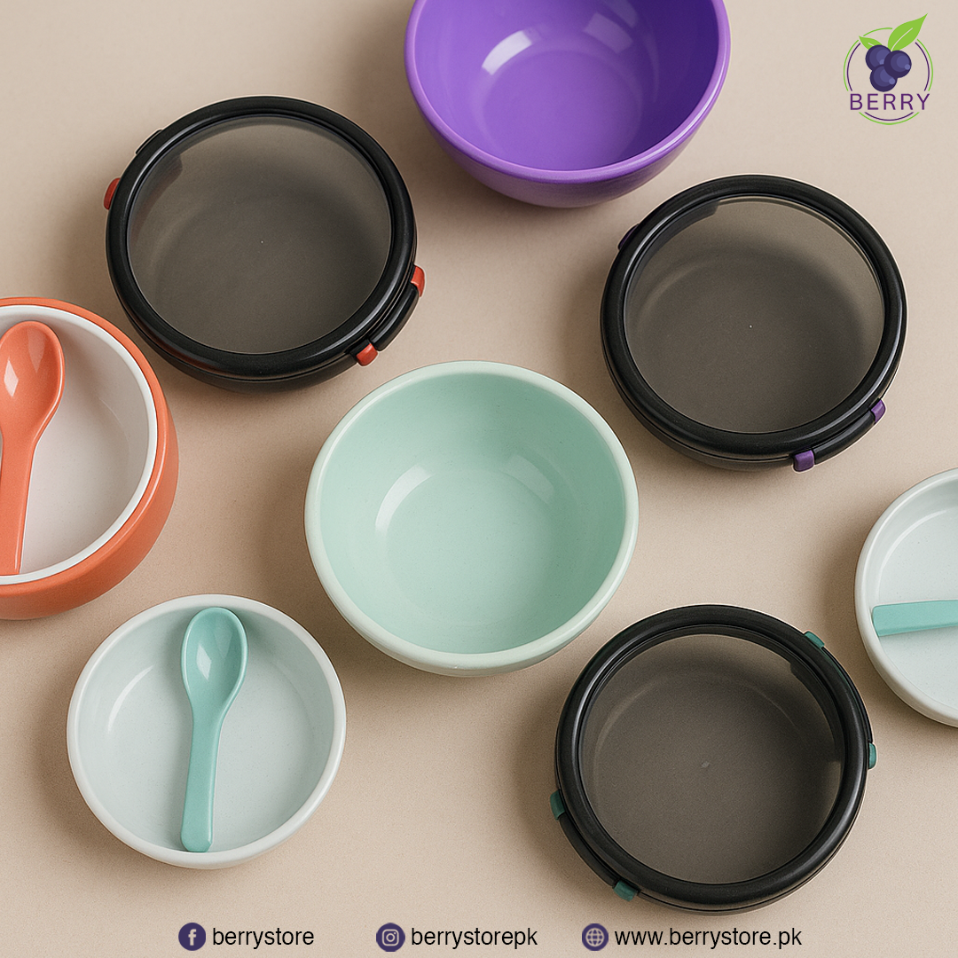Family Pack – 2 Round + 2 Square Airtight Lunch Boxes