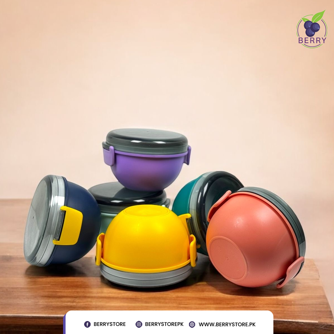 Family Pack – 2 Round + 2 Square Airtight Lunch Boxes
