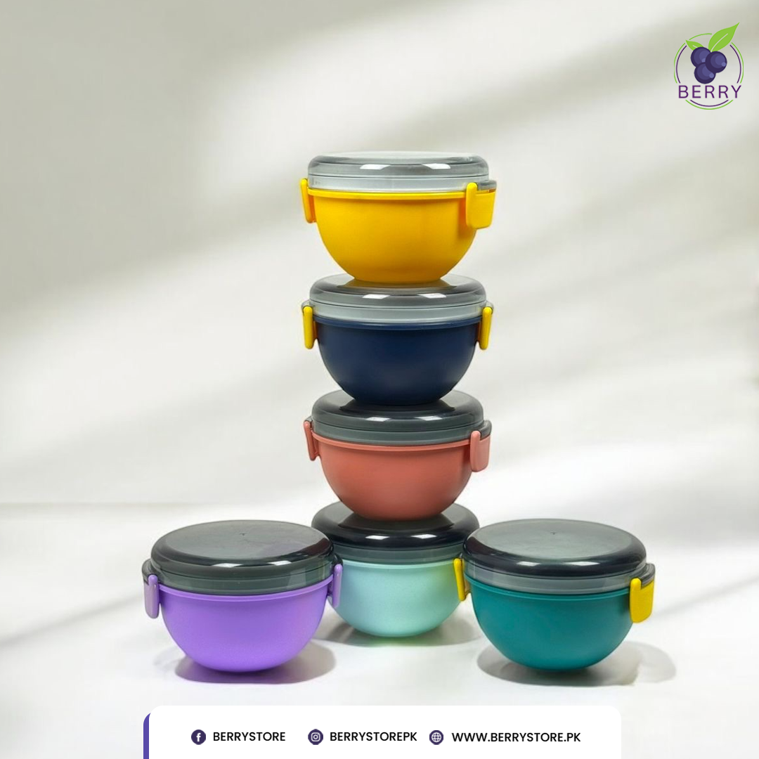 Family Pack – 2 Round + 2 Square Airtight Lunch Boxes