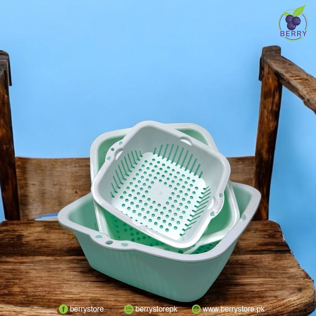 [6 Pieces] Sieve Kitchen Set, [2-in-1] Multifunctional Kitchen Strainer, Strainer Set, 3 Sizes, Plastic Pasta Strainer, Colander for Fruit and Vegetable Strainer