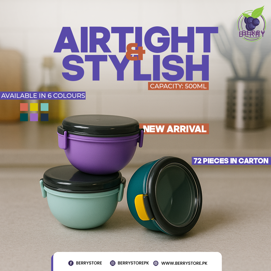 Lunch Box Duo Combo – 1 Round + 1 Square Airtight Lunch Box