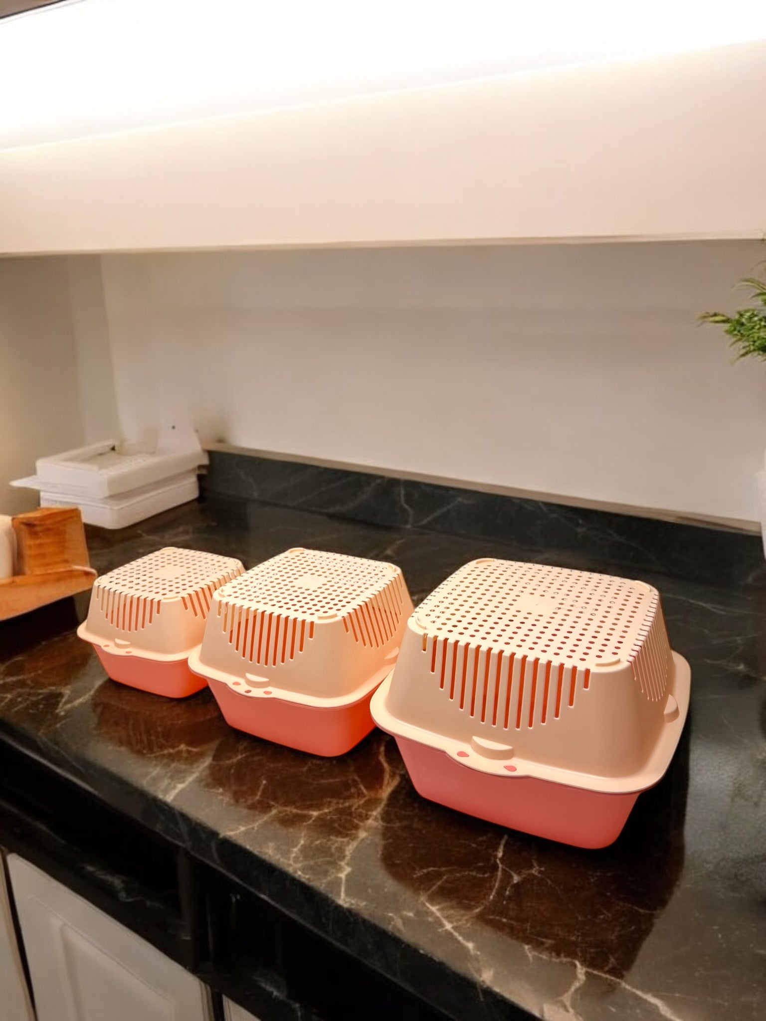 [6 Pieces] Sieve Kitchen Set, [2-in-1] Multifunctional Kitchen Strainer, Strainer Set, 3 Sizes, Plastic Pasta Strainer, Colander for Fruit and Vegetable Strainer