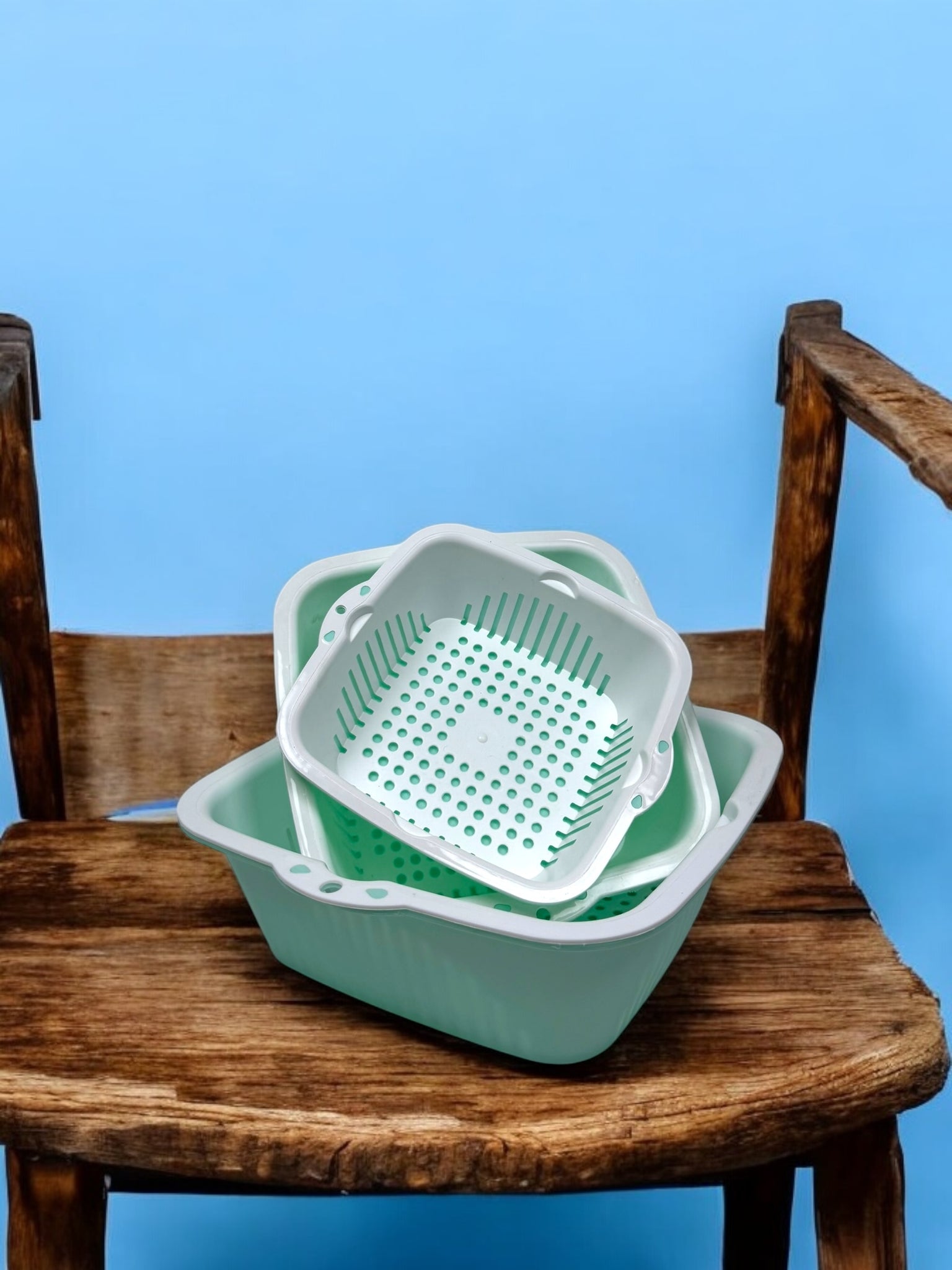 [6 Pieces] Sieve Kitchen Set, [2-in-1] Multifunctional Kitchen Strainer, Strainer Set, 3 Sizes, Plastic Pasta Strainer, Colander for Fruit and Vegetable Strainer