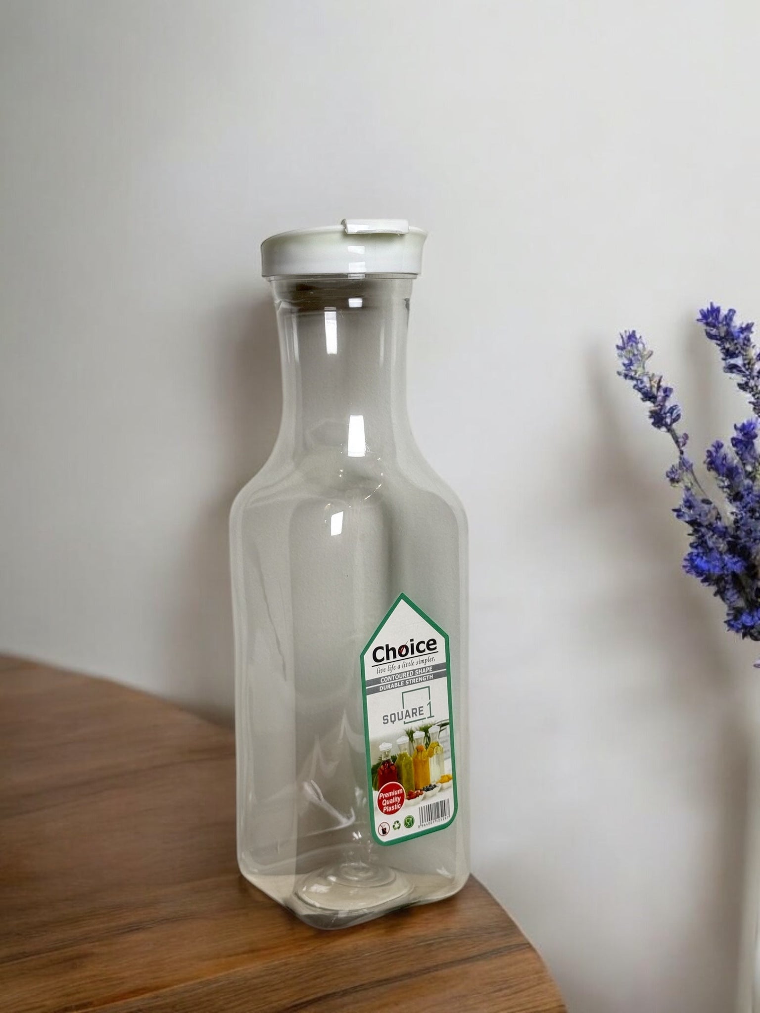 Square Plastic Juice Bottles, 2000 ml Reusable Empty Juice Bottles with Lids for Milkshake, Plastic Bottles for Water, Juice, Milk