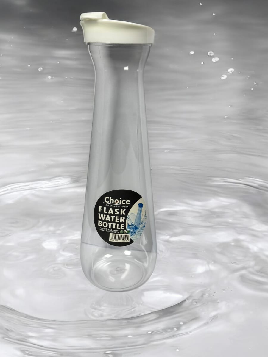 Flask Plastic Juice Bottles, 1250 ml Reusable Empty Juice Bottles with Lids for Milkshake, Plastic Bottles for Water, Juice, Milk