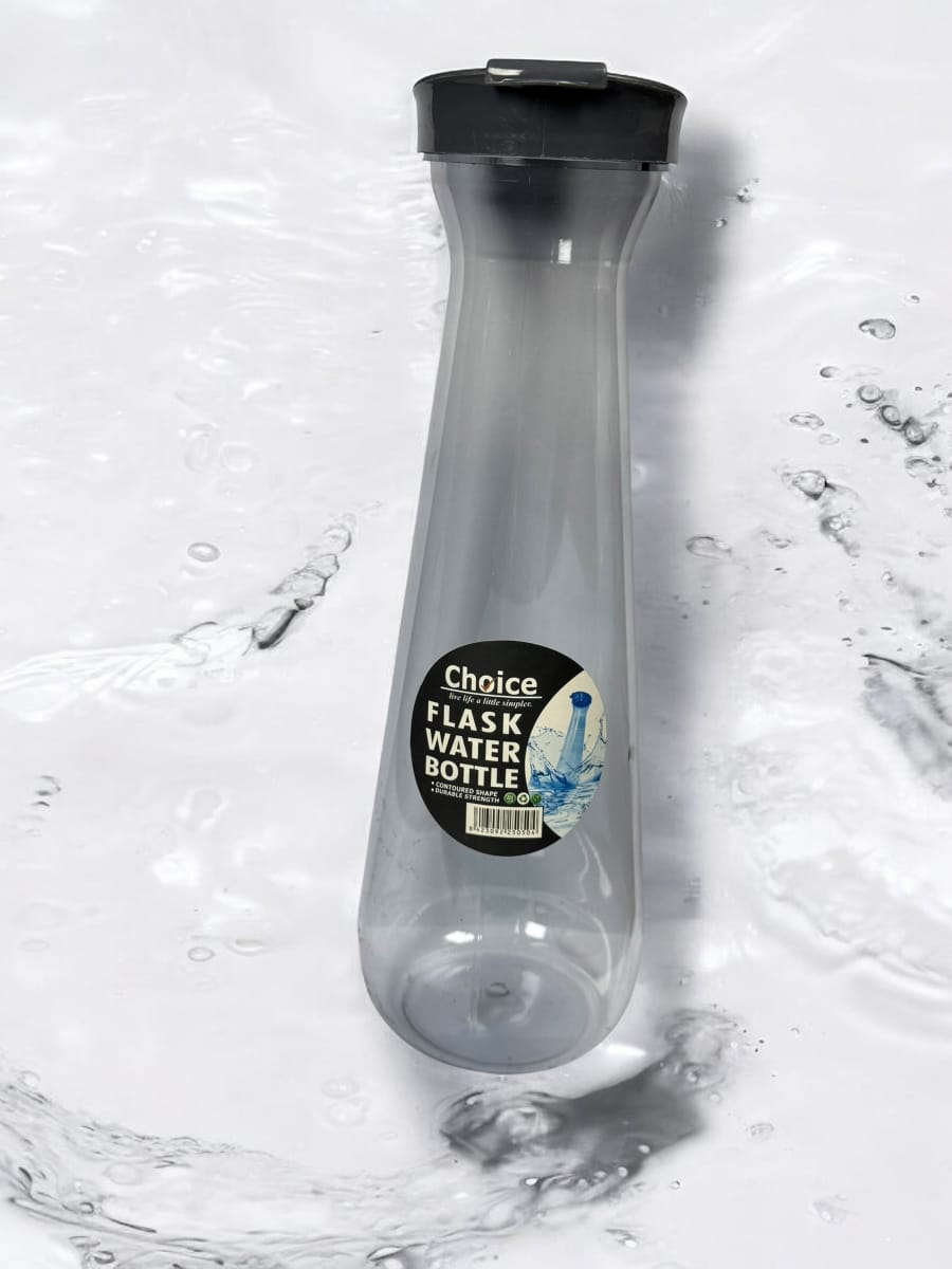 Flask Plastic Juice Bottles, 1250 ml Reusable Empty Juice Bottles with Lids for Milkshake, Plastic Bottles for Water, Juice, Milk