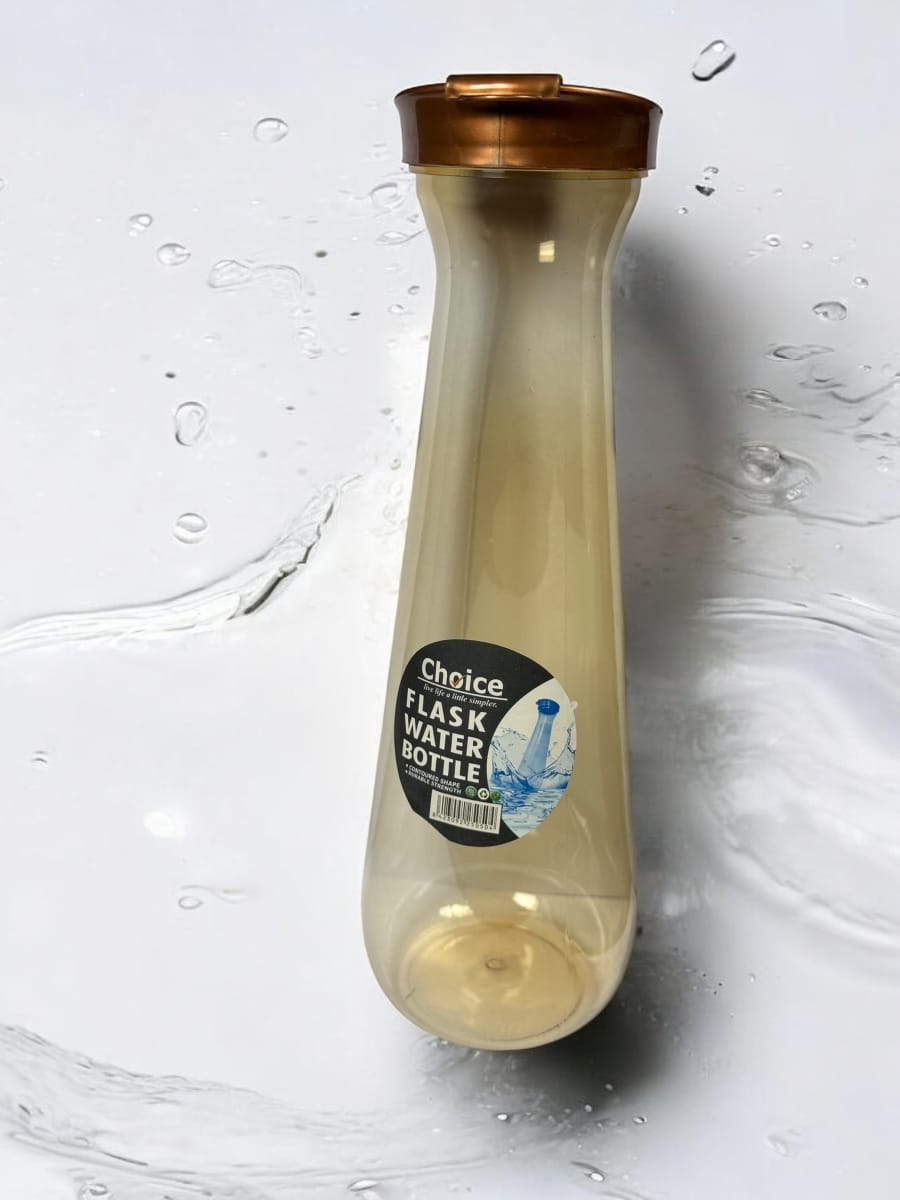 Flask Plastic Juice Bottles, 1250 ml Reusable Empty Juice Bottles with Lids for Milkshake, Plastic Bottles for Water, Juice, Milk