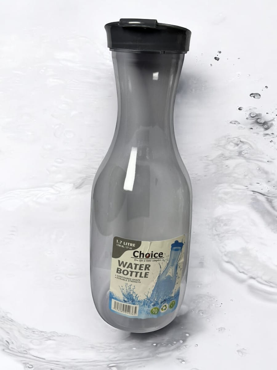 Classic Plastic Juice Bottles, 1700 ml Reusable Empty Juice Bottles with Lids for Milkshake, Plastic Bottles for Water, Juice, Milk