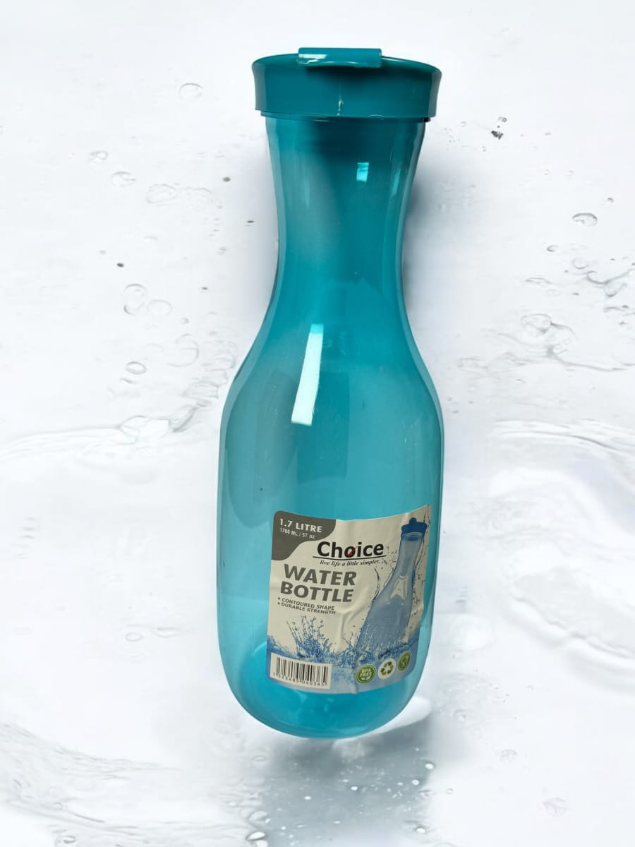 Classic Plastic Juice Bottles, 1700 ml Reusable Empty Juice Bottles with Lids for Milkshake, Plastic Bottles for Water, Juice, Milk