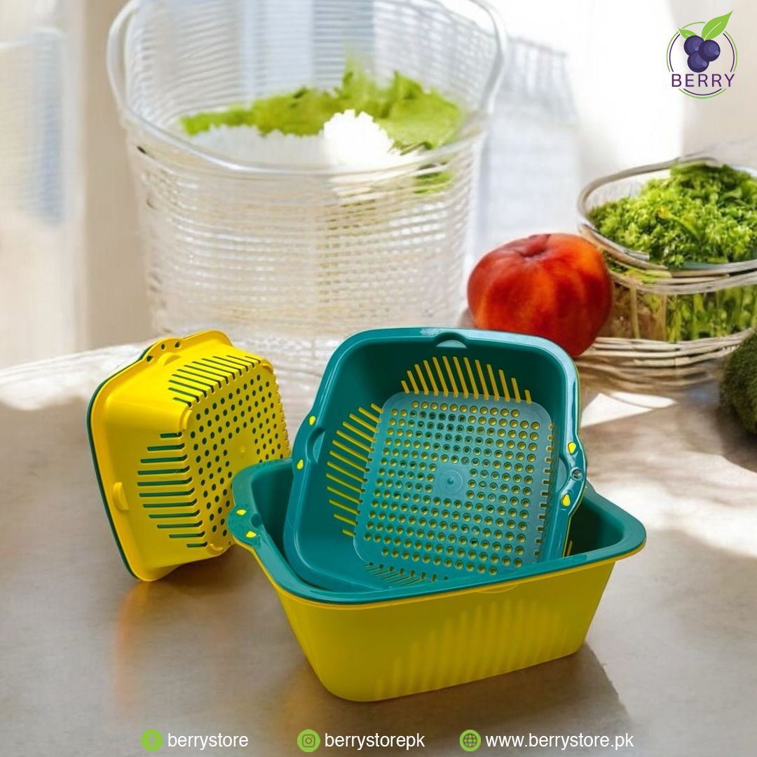 [6 Pieces] Sieve Kitchen Set, [2-in-1] Multifunctional Kitchen Strainer, Strainer Set, 3 Sizes, Plastic Pasta Strainer, Colander for Fruit and Vegetable Strainer