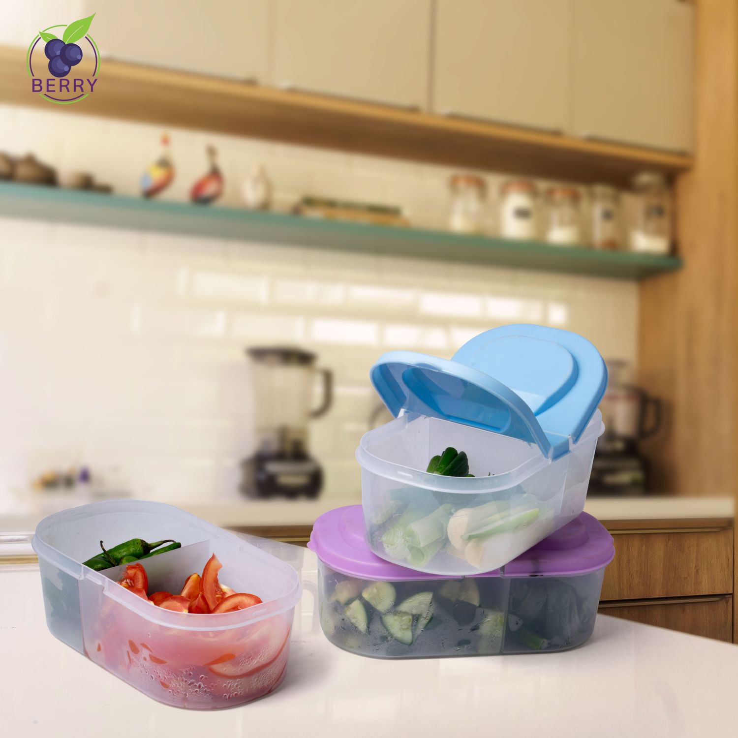 Splash Dual Compartment Food Container-Small-Pack of 3